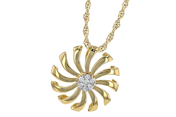 14K Yellow Gold Diamond Necklace