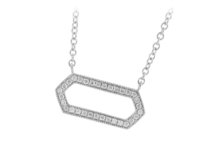 14K White Gold Diamond Necklace