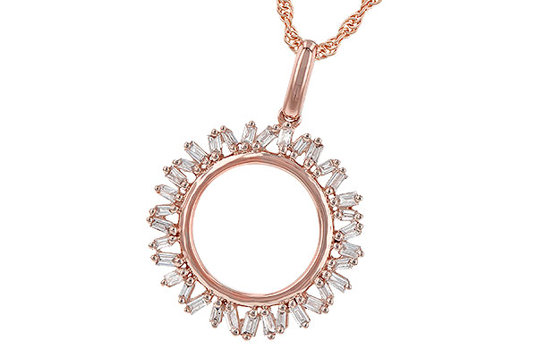 14K Rose Gold Diamond Necklace