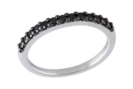 14K White Gold Diamond Anniversary Band