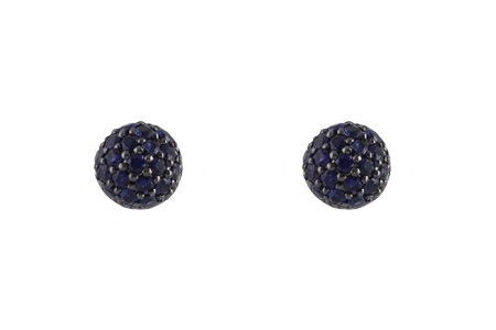 14K White Gold Sapphire Earrings