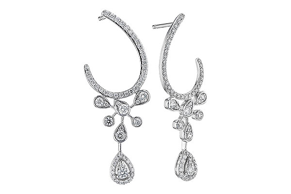 14K White Gold Diamond Earrings
