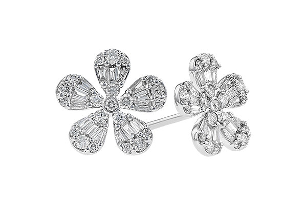 14K White Gold Diamond Earrings