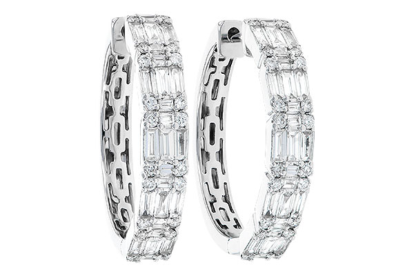 14K White Gold Diamond Earrings