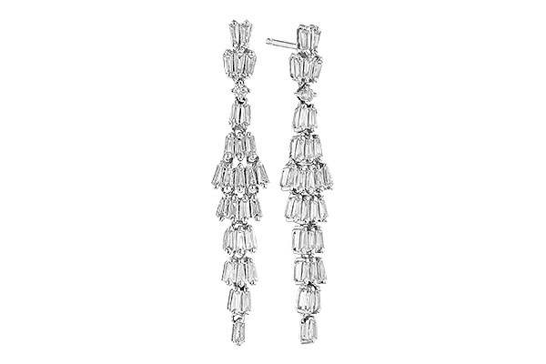 14K White Gold Diamond Earrings