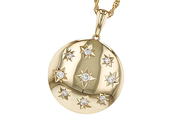 14K Yellow Gold Diamond Necklace