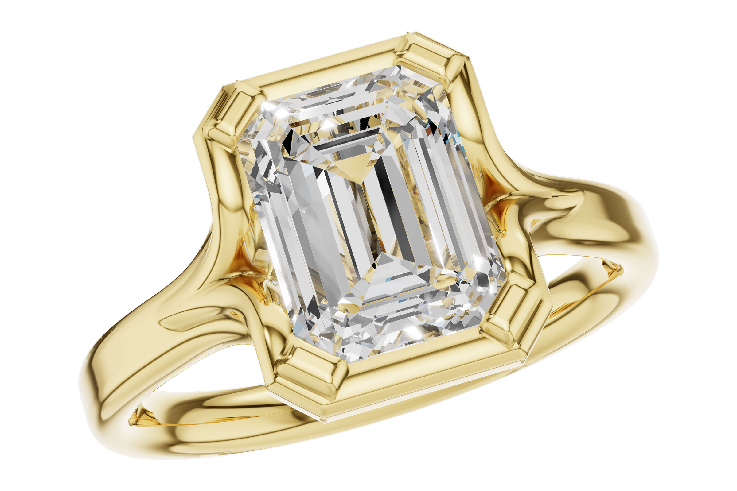 14K Yellow Gold Semi-Mount Ring