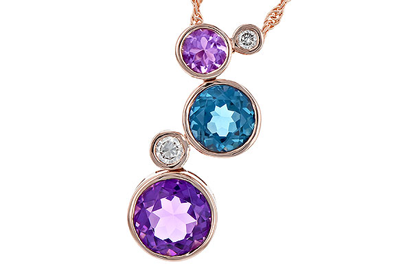 14K Rose Gold Amethyst Necklace