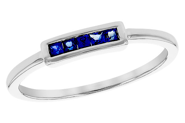 14K White Gold Sapphire Ring