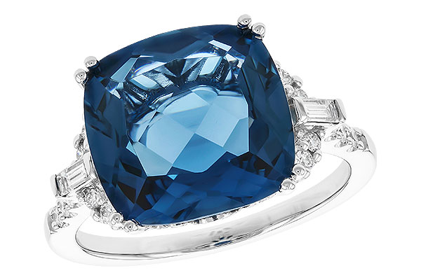 14K White Gold Topaz Ring