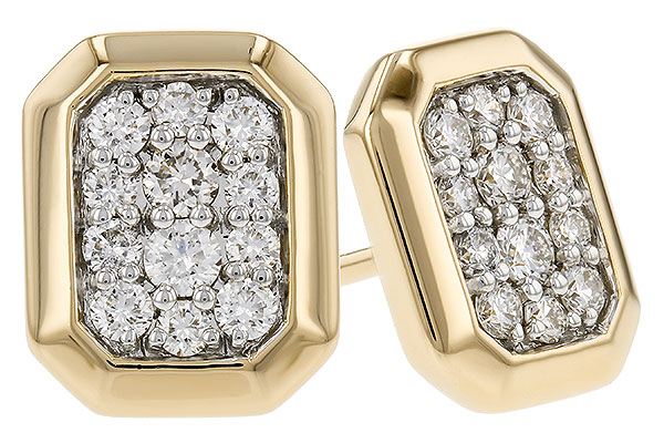 14K Yellow Gold Diamond Earrings