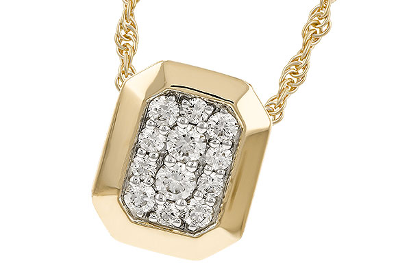 14K Yellow Gold Diamond Necklace