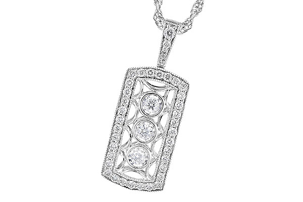14K White Gold Diamond Necklace