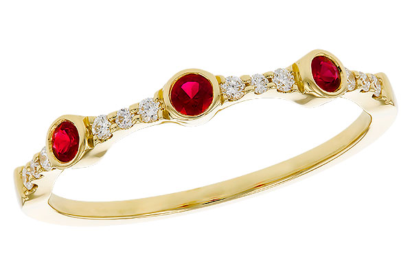 14K Yellow Gold Ruby Anniversary Band