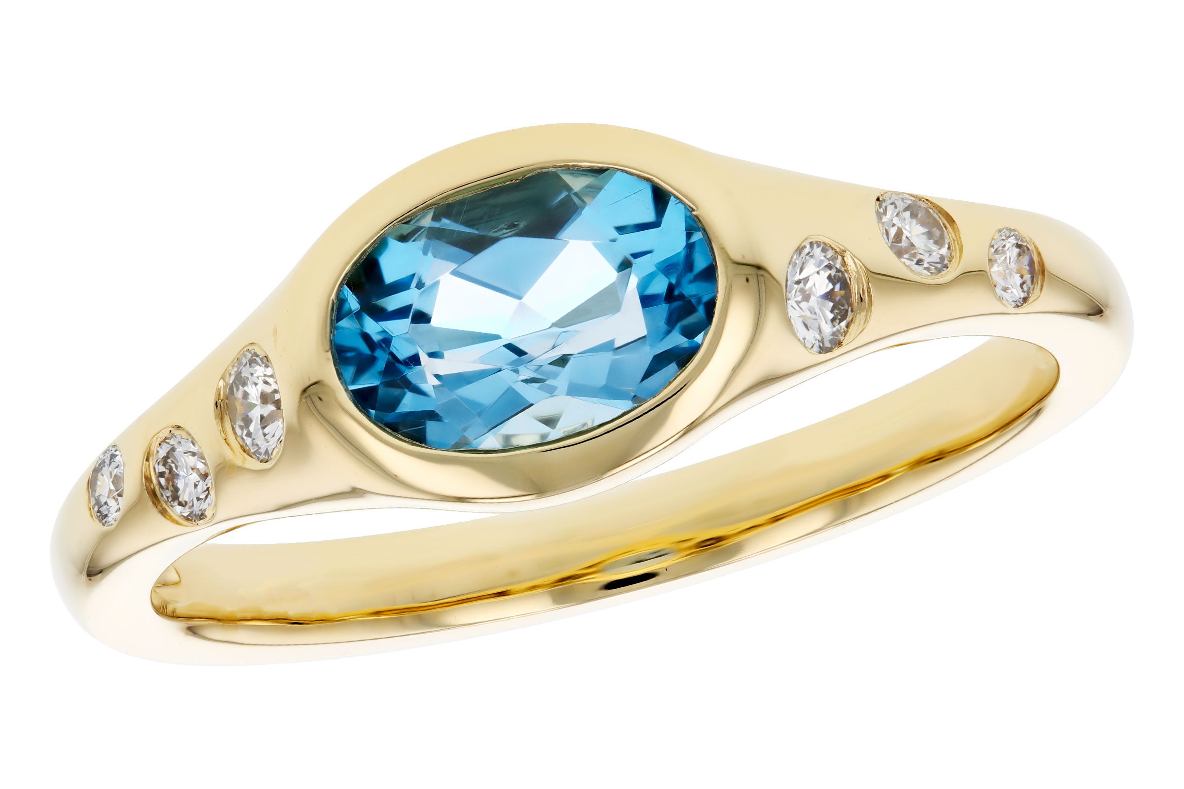 14K Yellow Gold Topaz Ring