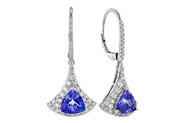 14K White Gold Tanzanite Earrings