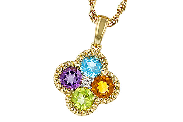 14K Yellow Gold Amethyst Necklace