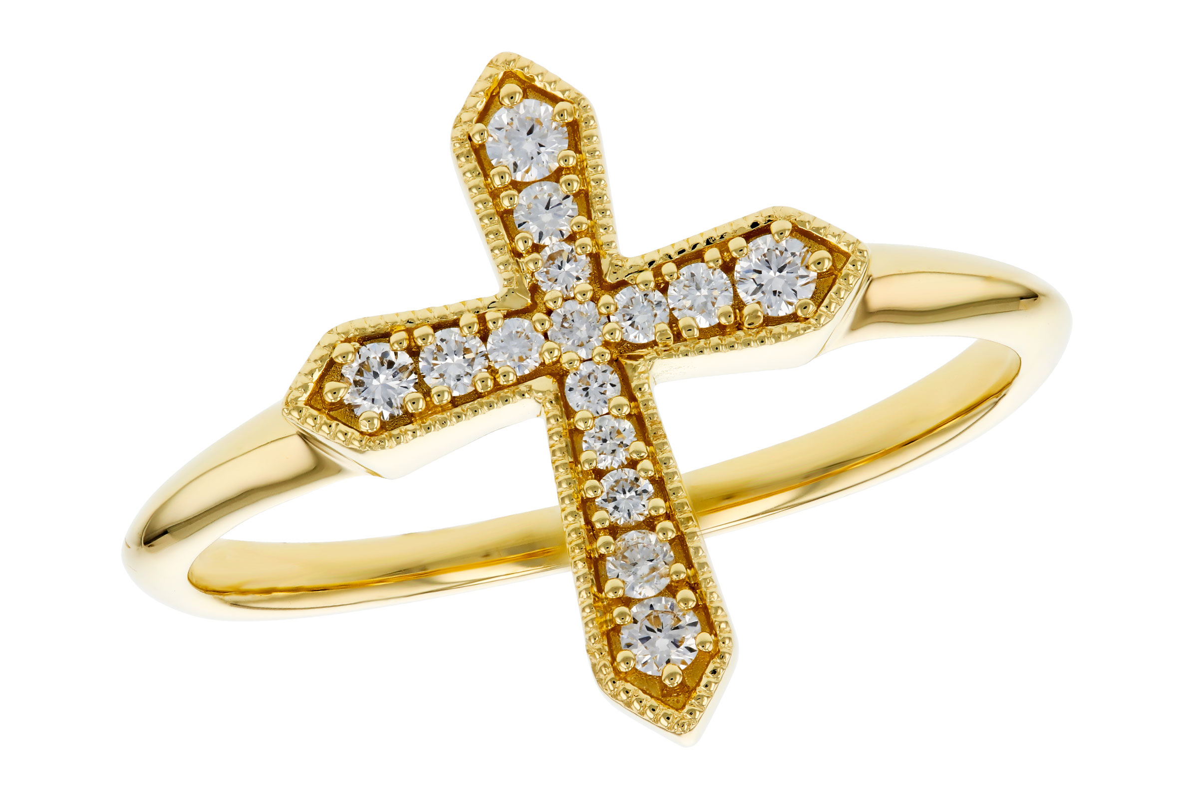 14K Yellow Gold Diamond Ring