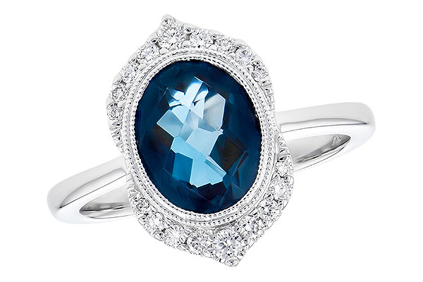 14K White Gold Topaz Ring