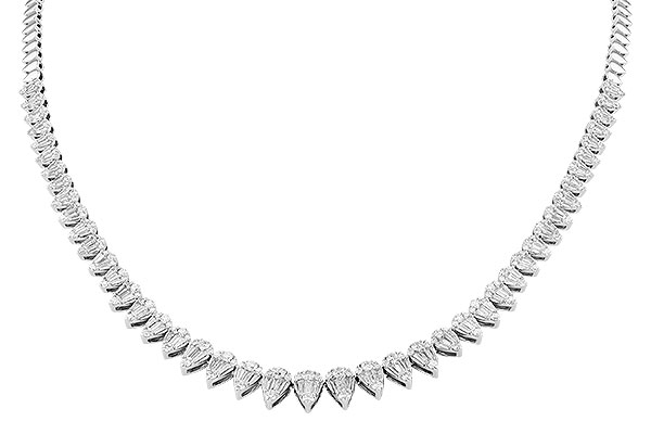 14K White Gold Diamond Necklace