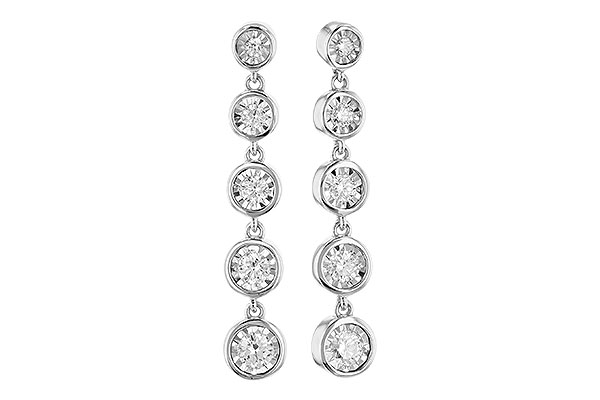 14K White Gold Diamond Earrings