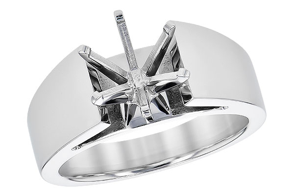 14K White Gold Semi-Mount Ring