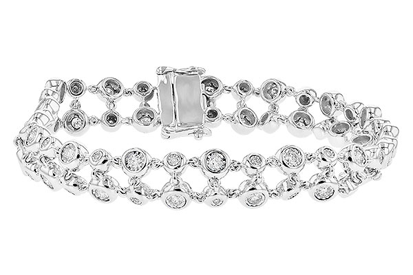 14K White Gold Diamond Bracelet