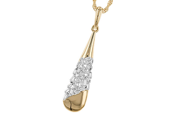 14K Yellow Gold Diamond Necklace