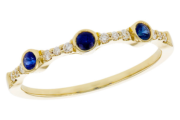 14K Yellow Gold Sapphire Anniversary Band