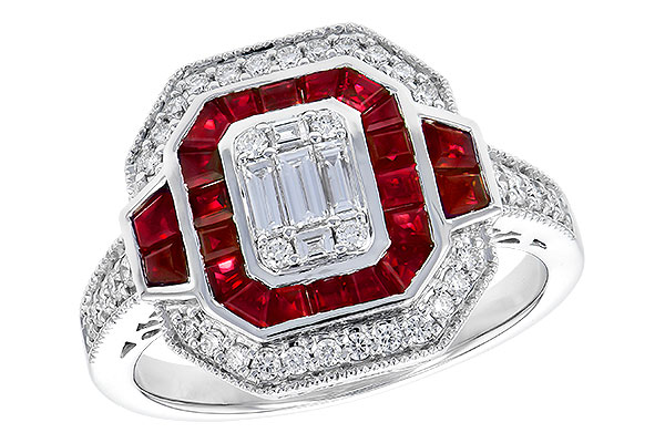 14K White Gold Ruby Ring