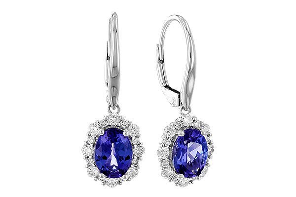 14K White Gold Tanzanite Earrings
