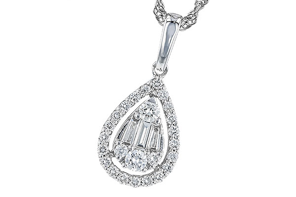 14K White Gold Diamond Necklace