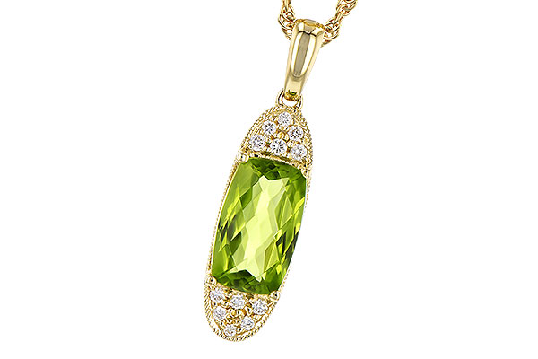 14K Yellow Gold Peridot Necklace