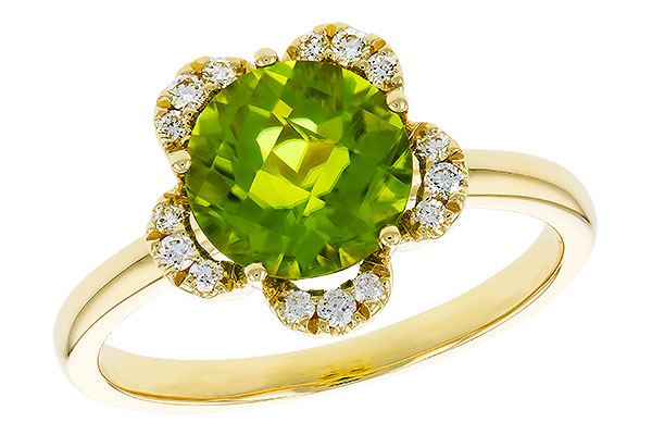 14K Yellow Gold Peridot Ring
