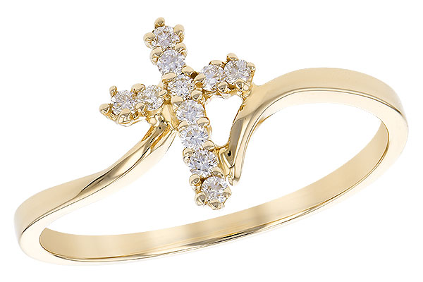 14K Yellow Gold Diamond Ring