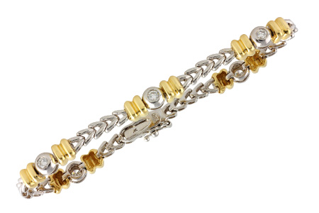 14K White Gold Diamond Bracelet