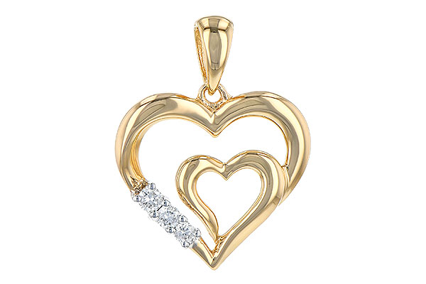 14K Yellow Gold Diamond Pendant