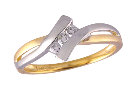 14K Two-Tone Diamond Ring
