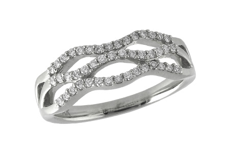 14K White Gold Diamond Anniversary Band