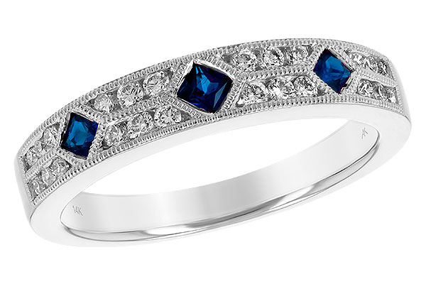 14K White Gold Sapphire Anniversary Band