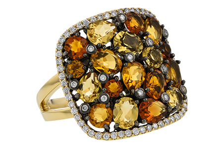 14K Yellow Gold Citrine Ring