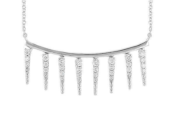 14K White Gold Diamond Necklace