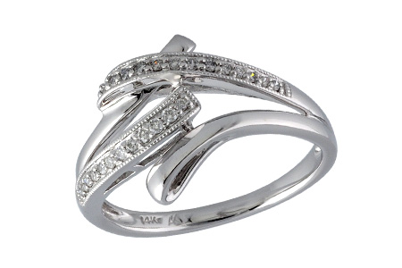 14K White Gold Diamond Ring