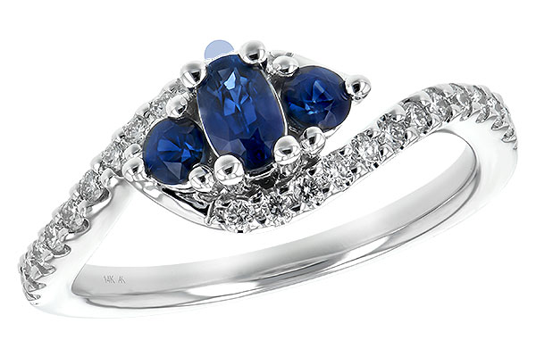 14K White Gold Sapphire Ring