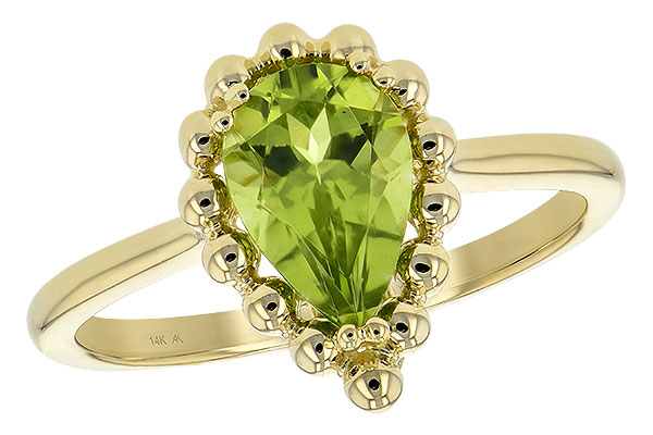 14K Yellow Gold Peridot Ring