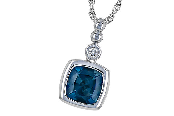 14K White Gold Topaz Necklace