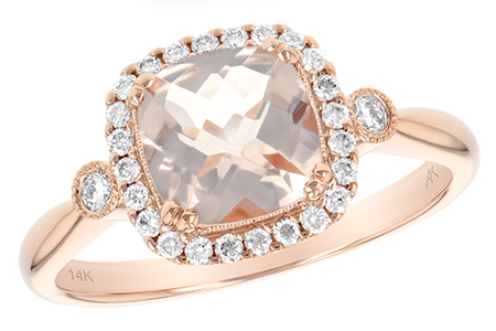 14K Rose Gold Morganite Ring