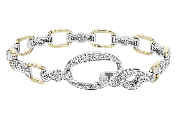 14K Two-Tone Diamond Bracelet