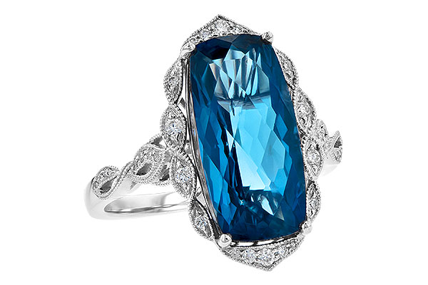 14K White Gold Topaz Ring