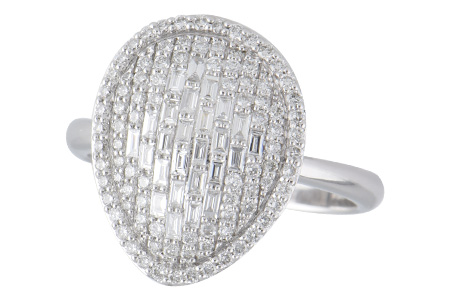 14K White Gold Diamond Ring